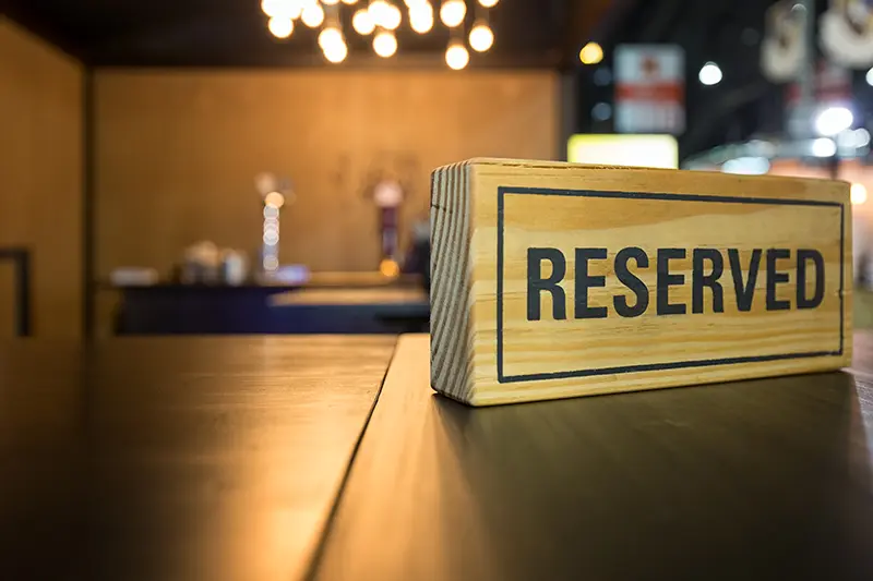 reserved table image